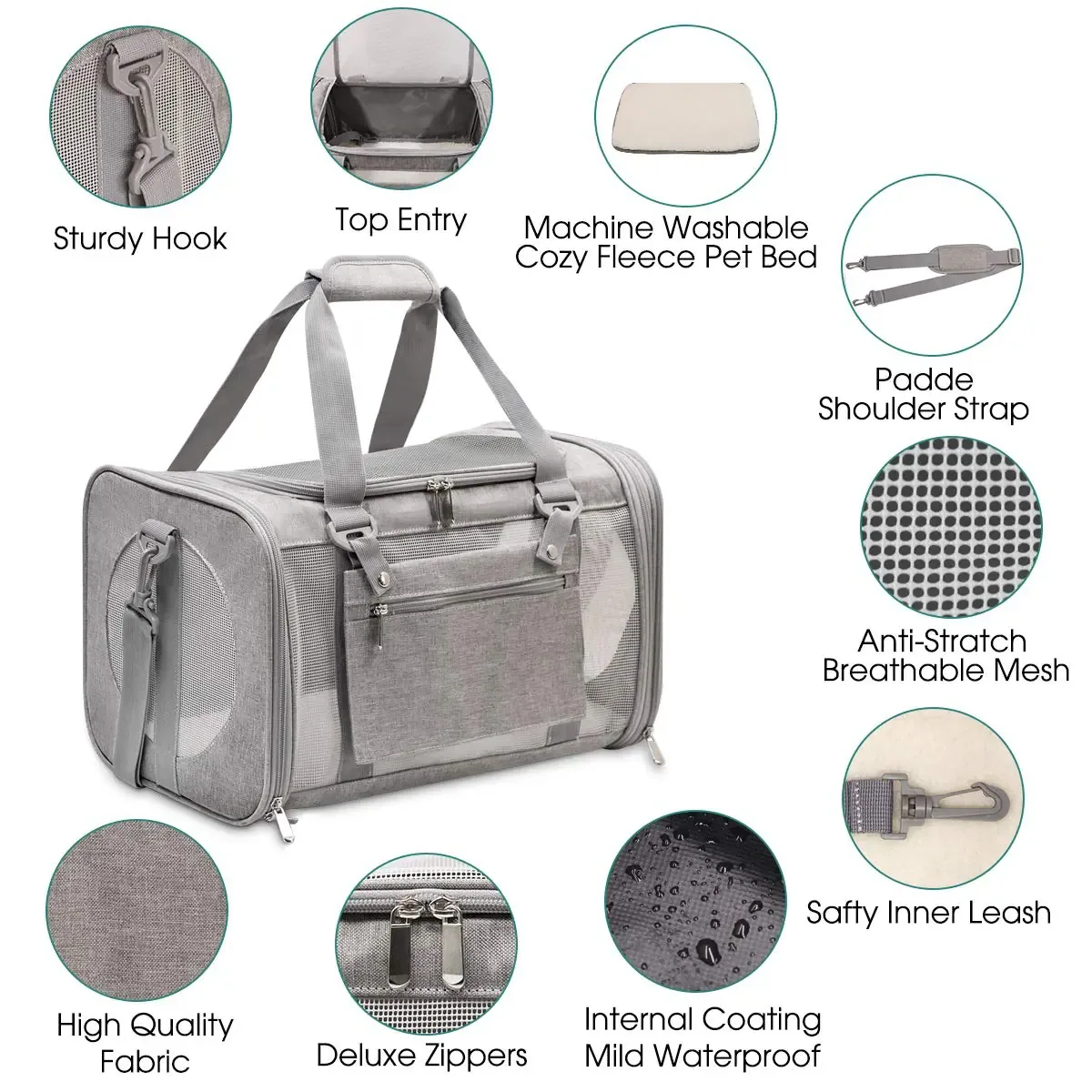 Dog Carrier Backpack for Senior Dogs: Comfort Design - detail view supplied by QUANZHOU JUNYUAN BAGS